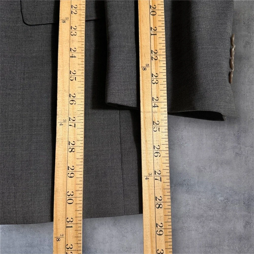 HART SHAFFNER MARX Men's Blazer Sport Coat Two Button Suit Jacket 42L Gray Wool